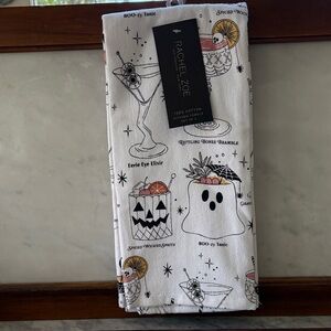 NWT SET/2 Rachel Zoe Halloween Spooky Cocktails Hand Kitchen Tea Bath BFF Towels